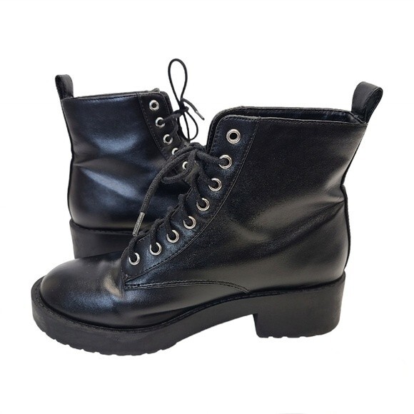 H&M Divided Womens Black Lace Up Boots 5.5 - Picture 7 of 16